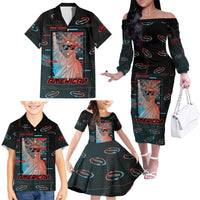 United States 250th Anniversary Family Matching Off The Shoulder Long Sleeve Dress and Hawaiian Shirt Statue Of Liberty Cyberpunk Style - Wonder Print Shop