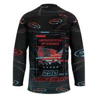 United States 250th Anniversary Hockey Jersey Statue Of Liberty Cyberpunk Style - Wonder Print Shop