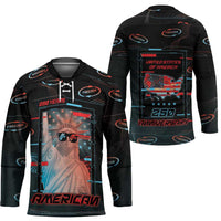 United States 250th Anniversary Hockey Jersey Statue Of Liberty Cyberpunk Style - Wonder Print Shop