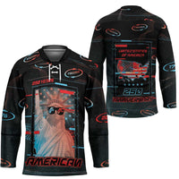 United States 250th Anniversary Hockey Jersey Statue Of Liberty Cyberpunk Style - Wonder Print Shop