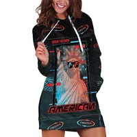 United States 250th Anniversary Hoodie Dress Statue Of Liberty Cyberpunk Style - Wonder Print Shop