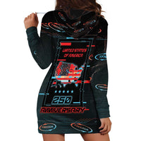 United States 250th Anniversary Hoodie Dress Statue Of Liberty Cyberpunk Style - Wonder Print Shop
