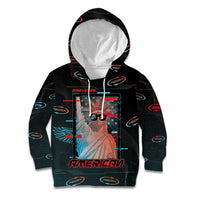 United States 250th Anniversary Kid Hoodie Statue Of Liberty Cyberpunk Style - Wonder Print Shop