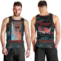 United States 250th Anniversary Men Tank Top Statue Of Liberty Cyberpunk Style - Wonder Print Shop