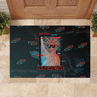 United States 250th Anniversary Rubber Doormat Statue Of Liberty Cyberpunk Style - Wonder Print Shop