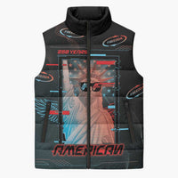 United States 250th Anniversary Sleeveless Puffer Jacket Statue Of Liberty Cyberpunk Style - Wonder Print Shop