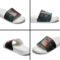 United States 250th Anniversary Slide Sandals Statue Of Liberty Cyberpunk Style - Wonder Print Shop