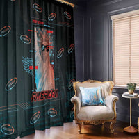 United States 250th Anniversary Window Curtain Statue Of Liberty Cyberpunk Style - Wonder Print Shop