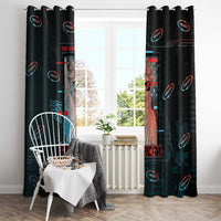 United States 250th Anniversary Window Curtain Statue Of Liberty Cyberpunk Style - Wonder Print Shop