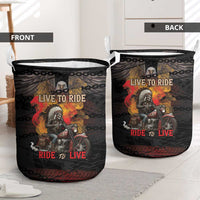 Indian Motorcycle Laundry Basket Live To Ride Skull Biker Native American - Wonder Print Shop