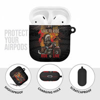 Indian Motorcycle AirPods Case Live To Ride Skull Biker Native American - Wonder Print Shop