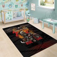 Indian Motorcycle Area Rug Live To Ride Skull Biker Native American - Wonder Print Shop