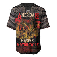 Indian Motorcycle Baseball Jersey Live To Ride Skull Biker Native American - Wonder Print Shop