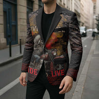 Indian Motorcycle Blazer Live To Ride Skull Biker Native American - Wonder Print Shop