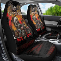 Indian Motorcycle Car Seat Cover Live To Ride Skull Biker Native American - Wonder Print Shop