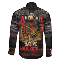 Indian Motorcycle Family Matching Mermaid Dress and Hawaiian Shirt Live To Ride Skull Biker Native American - Wonder Print Shop