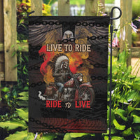 Indian Motorcycle Garden Flag Live To Ride Skull Biker Native American - Wonder Print Shop