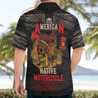 Indian Motorcycle Hawaiian Shirt Live To Ride Skull Biker Native American - Wonder Print Shop
