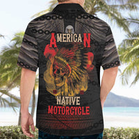 Indian Motorcycle Hawaiian Shirt Live To Ride Skull Biker Native American - Wonder Print Shop