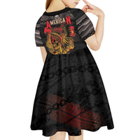 Indian Motorcycle Kid Short Sleeve Dress Live To Ride Skull Biker Native American - Wonder Print Shop