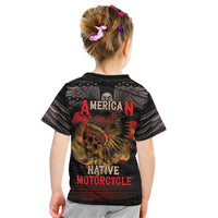 Indian Motorcycle Kid T Shirt Live To Ride Skull Biker Native American - Wonder Print Shop