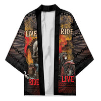 Indian Motorcycle Kimono Live To Ride Skull Biker Native American - Wonder Print Shop