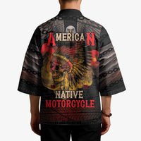 Indian Motorcycle Kimono Live To Ride Skull Biker Native American - Wonder Print Shop