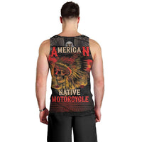 Indian Motorcycle Men Tank Top Live To Ride Skull Biker Native American - Wonder Print Shop