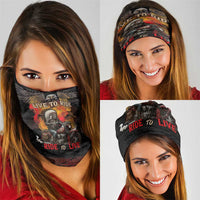 Indian Motorcycle Neck Gaiter Live To Ride Skull Biker Native American - Wonder Print Shop