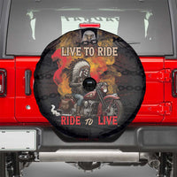 Indian Motorcycle Spare Tire Cover Live To Ride Skull Biker Native American - Wonder Print Shop