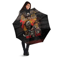 Indian Motorcycle Umbrella Live To Ride Skull Biker Native American - Wonder Print Shop