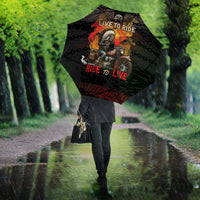 Indian Motorcycle Umbrella Live To Ride Skull Biker Native American - Wonder Print Shop