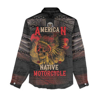 Indian Motorcycle Women Casual Shirt Live To Ride Skull Biker Native American - Wonder Print Shop