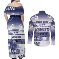 Personalized Italy Veneto Couples Matching Off Shoulder Maxi Dress and Long Sleeve Button Shirt Lion Saint Mark Of Venetian Republic - Wonder Print Shop