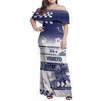 Personalized Italy Veneto Family Matching Off Shoulder Maxi Dress and Hawaiian Shirt Lion Saint Mark Of Venetian Republic - Wonder Print Shop