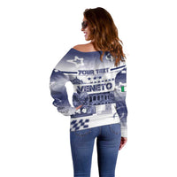 Personalized Italy Veneto Off Shoulder Sweater Lion Saint Mark Of Venetian Republic - Wonder Print Shop