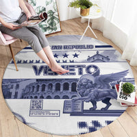 Italy Veneto Round Carpet Lion Saint Mark Of Venetian Republic - Wonder Print Shop