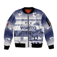 Personalized Italy Veneto Sleeve Zip Bomber Jacket Lion Saint Mark Of Venetian Republic - Wonder Print Shop