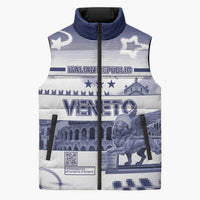 Personalized Italy Veneto Sleeveless Puffer Jacket Lion Saint Mark Of Venetian Republic - Wonder Print Shop