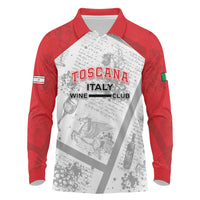 Personalized Italy Tuscany Long Sleeve Polo Shirt Toscana Wine Club - Wonder Print Shop