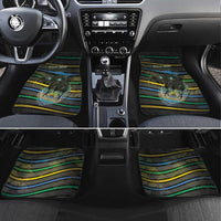 Personalized Gabon Car Mats Panther Strike Striped Style