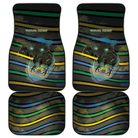 Personalized Gabon Car Mats Panther Strike Striped Style