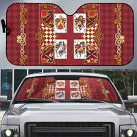 Zodiac Signs Auto Sun Shade The Fire Element Baroque Hearts Card