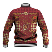 Zodiac Signs Baseball Jacket The Fire Element Baroque Hearts Card