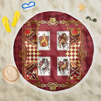Zodiac Signs Beach Blanket The Fire Element Baroque Hearts Card