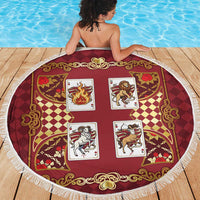 Zodiac Signs Beach Blanket The Fire Element Baroque Hearts Card