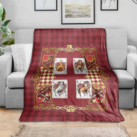 Zodiac Signs Blanket The Fire Element Baroque Hearts Card