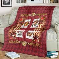 Zodiac Signs Blanket The Fire Element Baroque Hearts Card