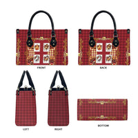 Zodiac Signs Leather Bag The Fire Element Baroque Hearts Card