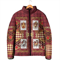 Zodiac Signs Padded Jacket The Fire Element Baroque Hearts Card